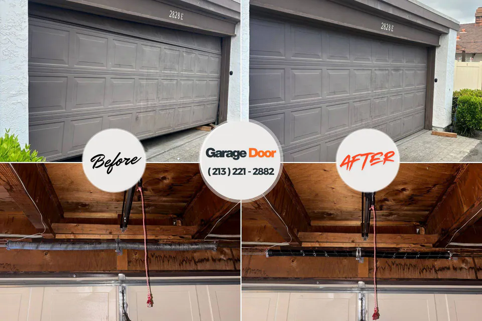 Before and after: garage door repair Gunnison, CO